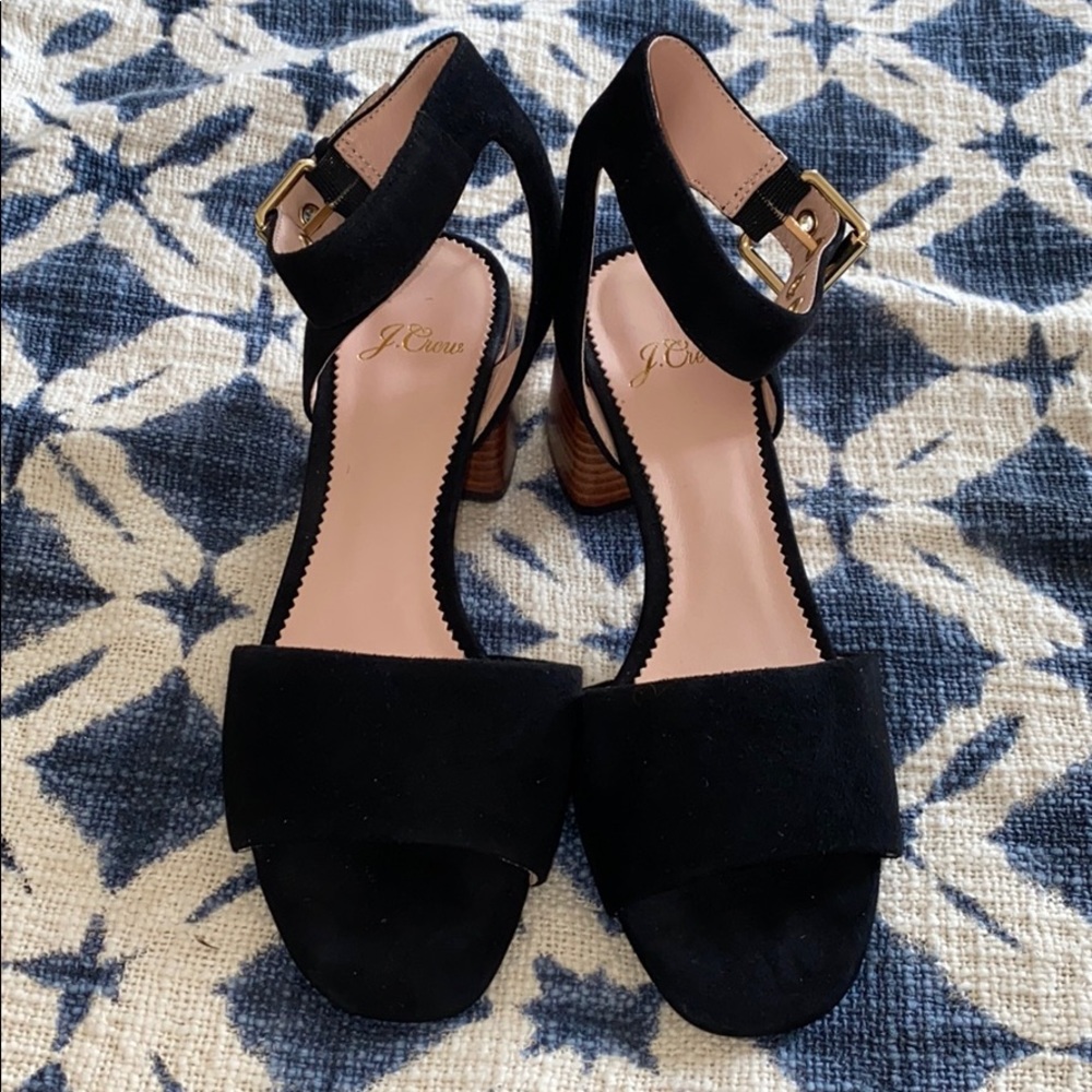 J. Crew wide strap Penney sandals in  7 black